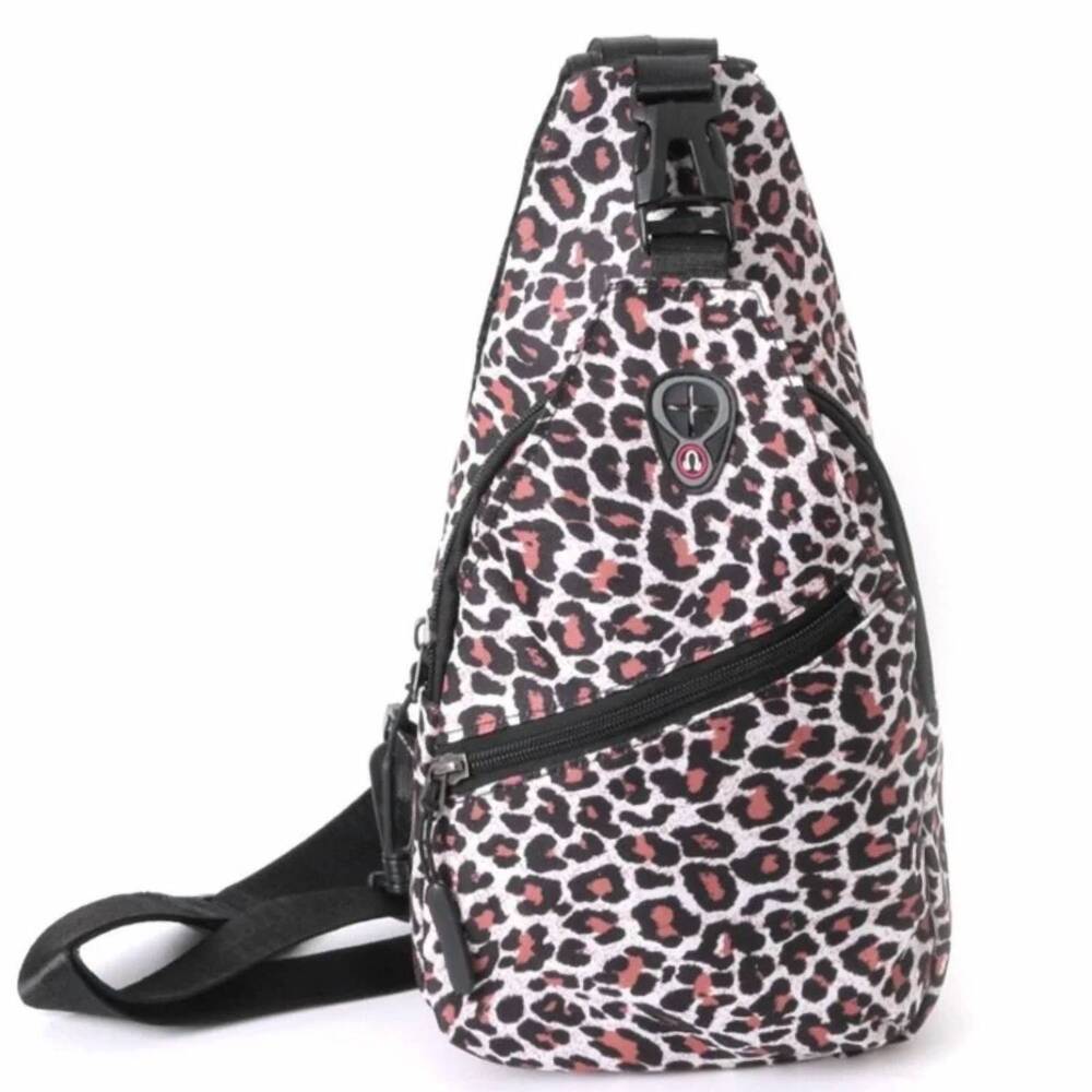 NEW SELINI NEW YORK women's crossbody sling bag in leopard print